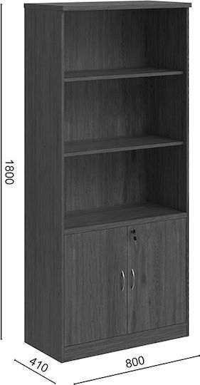 Βιβλιοθήκη Fesialo Καφέ 80x40x180εκ.