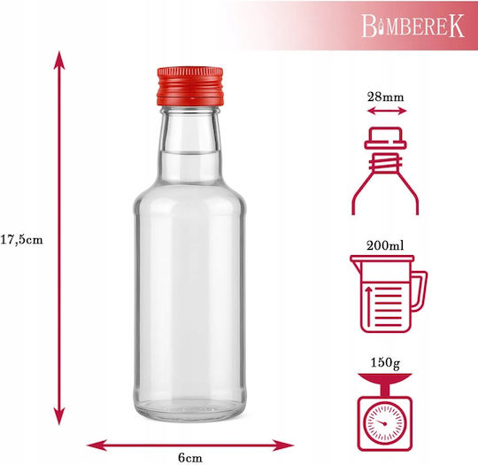 5x Monopol 200ml Sticlă Mică + Capac