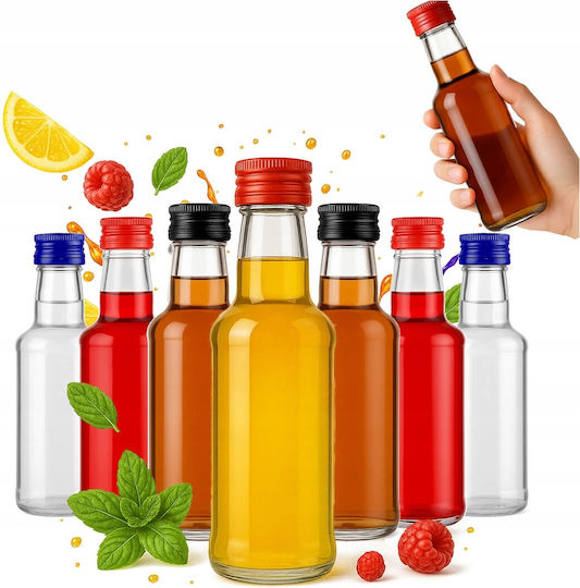 5x Monopol 200ml Sticlă Mică + Capac