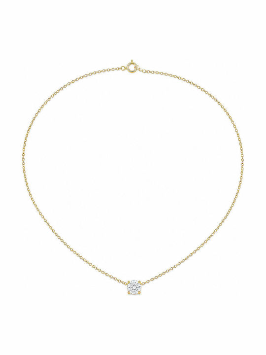Xryseio Necklace From 14K Gold With Zircon