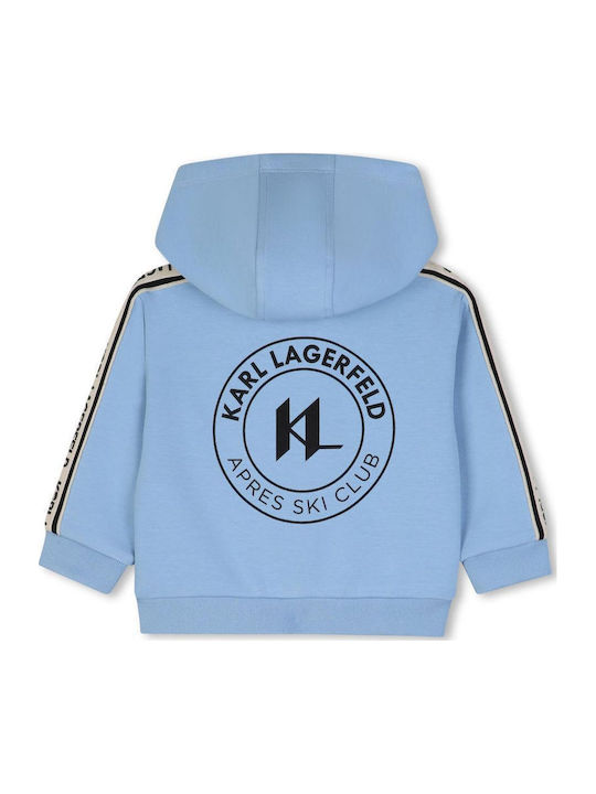 Kids Sweatpants Set With Jacket With Top Light Blue