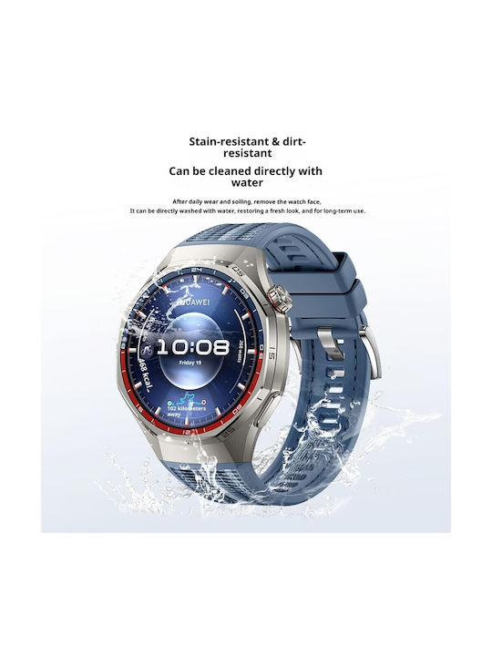 Huawei Watch Ultimate 2/Watch GT Runner 2/Watch GT 6 Pro 46mm Nylon Silicone Strap Black