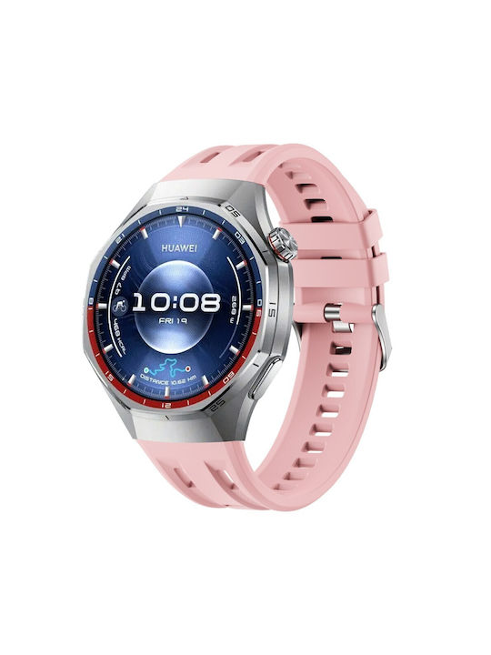 Huawei Watch Ultimate 2/Watch GT Runner 2/Watch GT 6 Pro 46mm Silicone Strap Pink