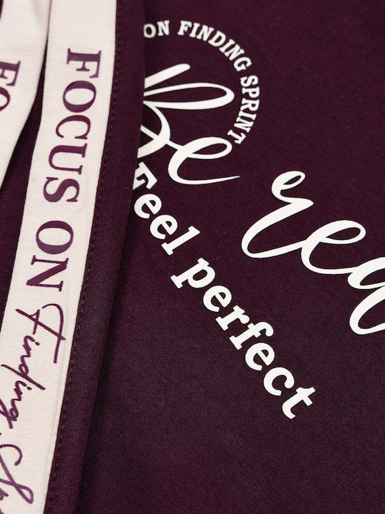 Kids Sweatpants Set Burgundy