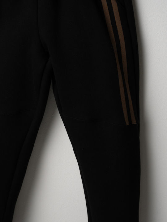 Kids Sweatpants Set Dark Brown & Black