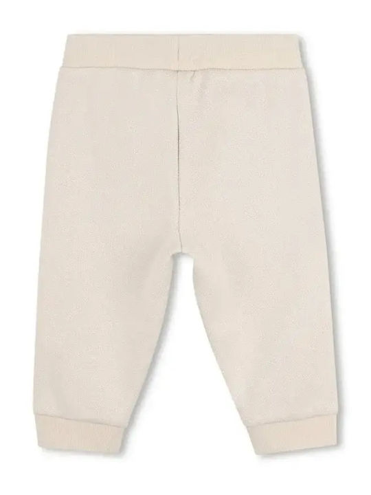 Kids Sweatpants Set Beige With Light Blue