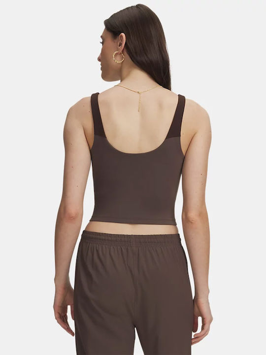 Under Armour Motion Women's Crop Top Sleeveless Brown
