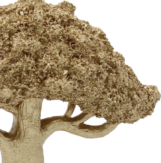 Decorative Polyresin 20x10x19 Tree Gold Keskor 72352
