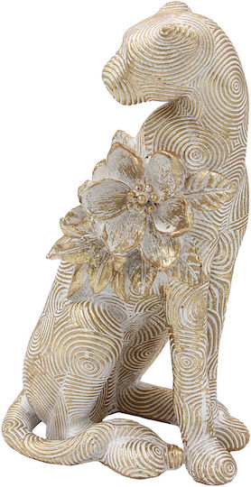 Decorative Polyresin 14x10x24 Cm Tiger Gold Keskor 67361