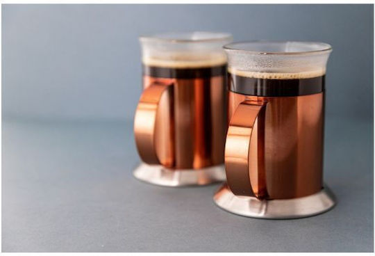 La Cafetière Κούπα Χάλκινη Καφέ 2τμχ