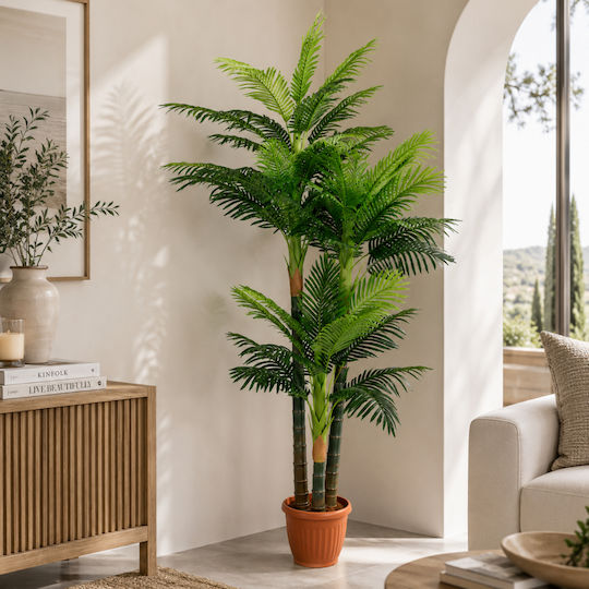 Plantă Artificială Palmier Areca În Ghiveci 180cm 99215