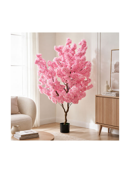 Künstliche Blühende Kirsche Fuchsie Topfpflanze 210cm 87217-3