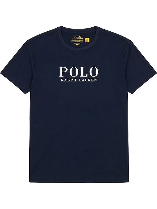 Polo Short Sleeve Blouse White- Blue