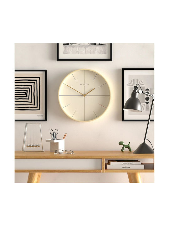 Newgate Mr Clarke Hockey Leise Wanduhren Hölzernes Beige