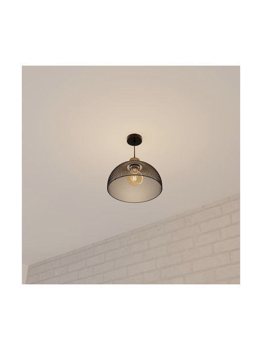 Atmosphera Lumini Suspendate Negru Cu Bază De Bec E27 30x30cm