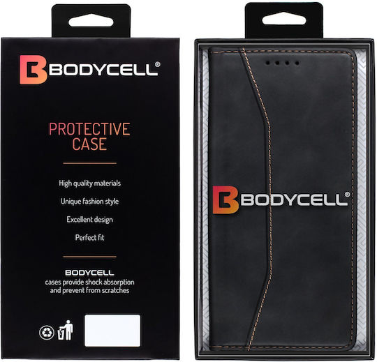 Bodycell Книга от изкуствена кожа / кожа Черен (Realme 16 Pro)