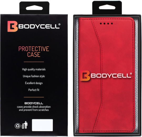 Bodycell Book Din Piele Artificială / Piele Roșu (Xiaomi 17T)