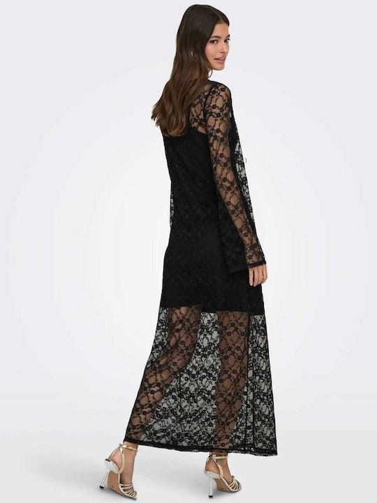 Rochie Maxi De Seară De Vară Cu Dantelă Neagră