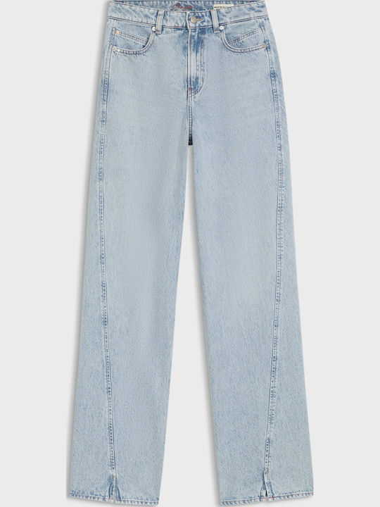 Women's Wide Leg Orange Jean Pants
