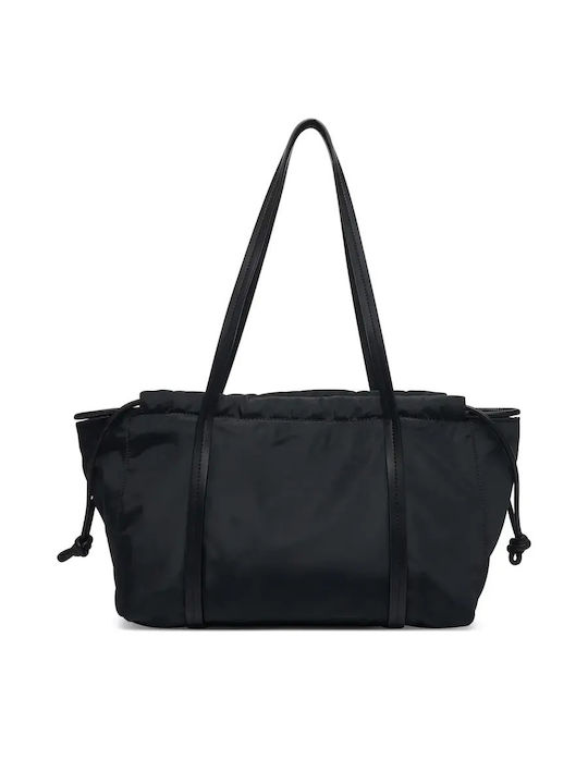 Embossed Monologo Women's Satchel Bag Black