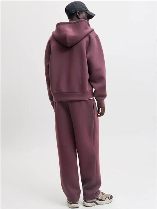 Jack & Jones Sweat Sweat Ζακέτα Fudge με Κουκούλα