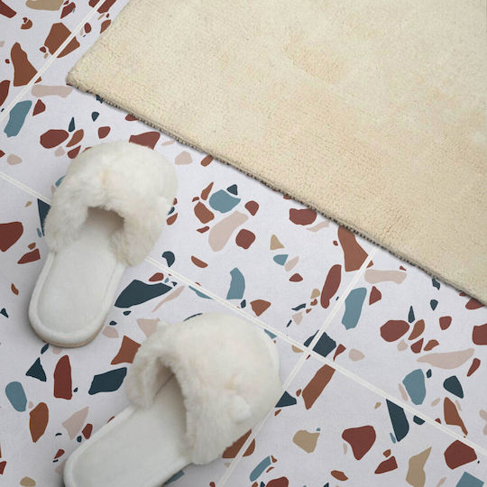 Easy Assembly Vinyl Tile Set Abstract Mosaic Pattern 4x50x50 cm