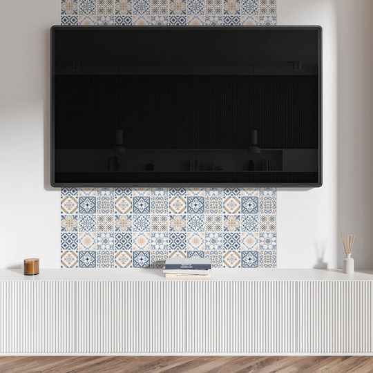 Easy Install Vinyl Tile Pack Mosaic Checkered Designs 6x60x30 Cm