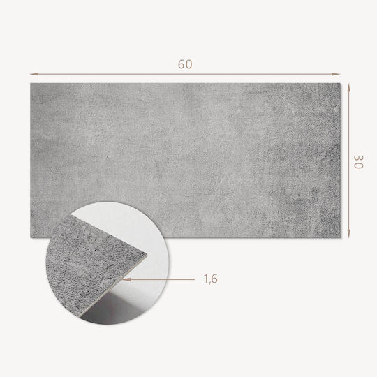 Wall Decoration Vinyl Office Raw Concrete Texture 6x60x30 cm