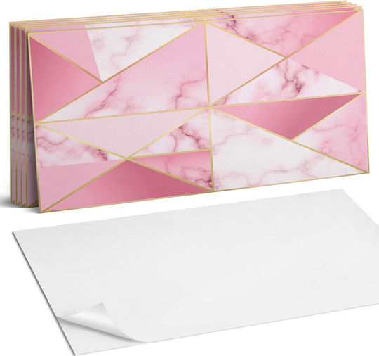 Set Vinyl Kacheln PVC Geometrische Muster Marmor 6x60x30 cm