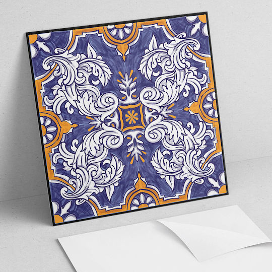 Set de Plăci de Vinil Ușor de Instalare Model Floral Ornamente 4x50x50 Bucăți