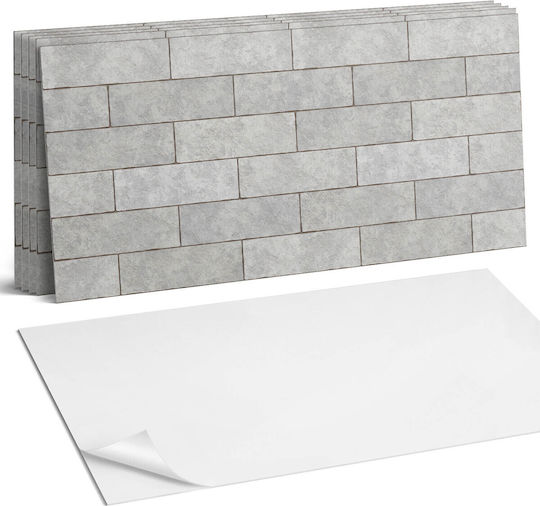 Vinyl Floor Tile Set 3D Brick Pattern 6x60x30 Cm
