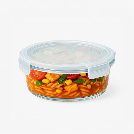 Bimberek Δοχείο Φαγητού Γυάλινο Λευκό 620ml
