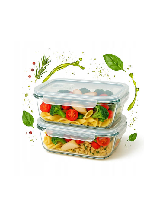 Bimberek Glas-Mittagsbox Weiß 640ml