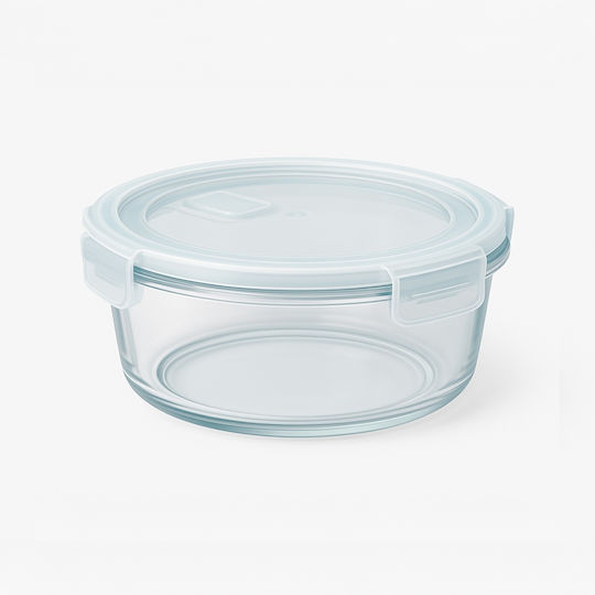 Bimberek Δοχείο Φαγητού Γυάλινο Λευκό 620ml