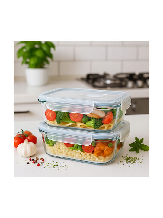 Bimberek Glas-Mittagsbox Weiß 640ml