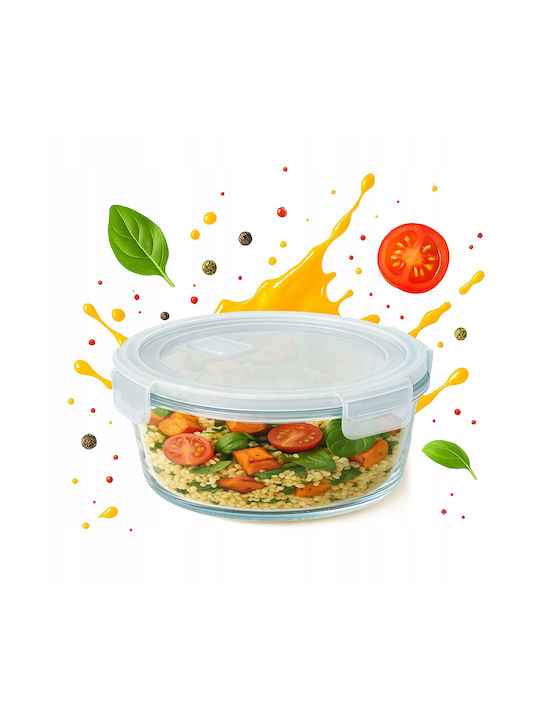Bimberek Glas-Mittagsbox Weiß 950ml