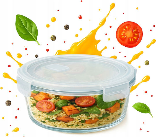 Bimberek Glas-Mittagsbox Weiß 950ml