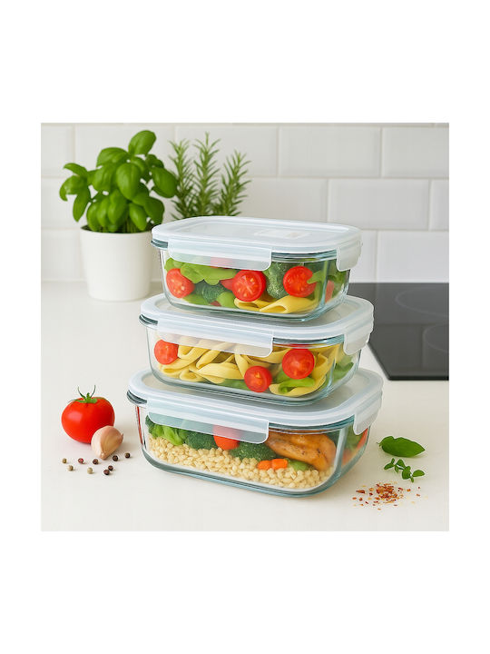Bimberek Glass White Lunch Box 1.04lt