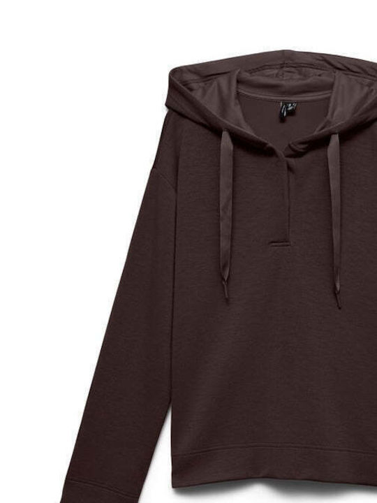Long Women's Sweatshirt Hooded Chocolate Torte