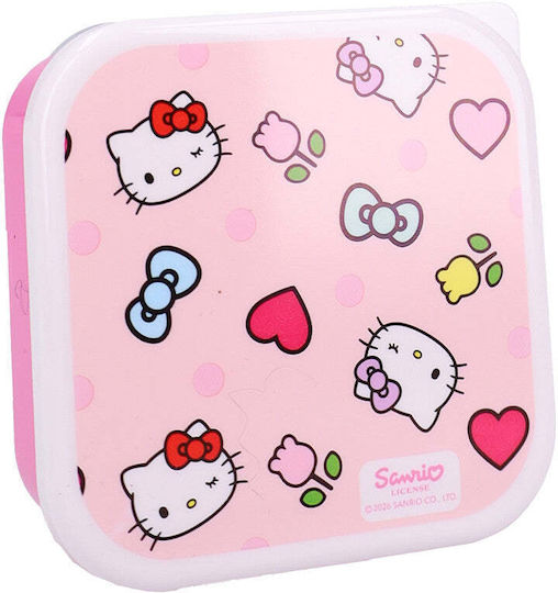 Vintage Lovers Plastic Kids' Dinner Set Hello Kitty Multicolour