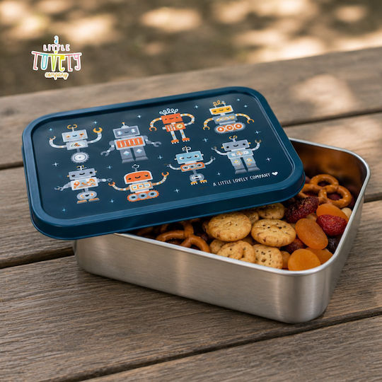 A Little Lovely Company Stainless Steel Kids' Dinner Set 0.35lt Silver