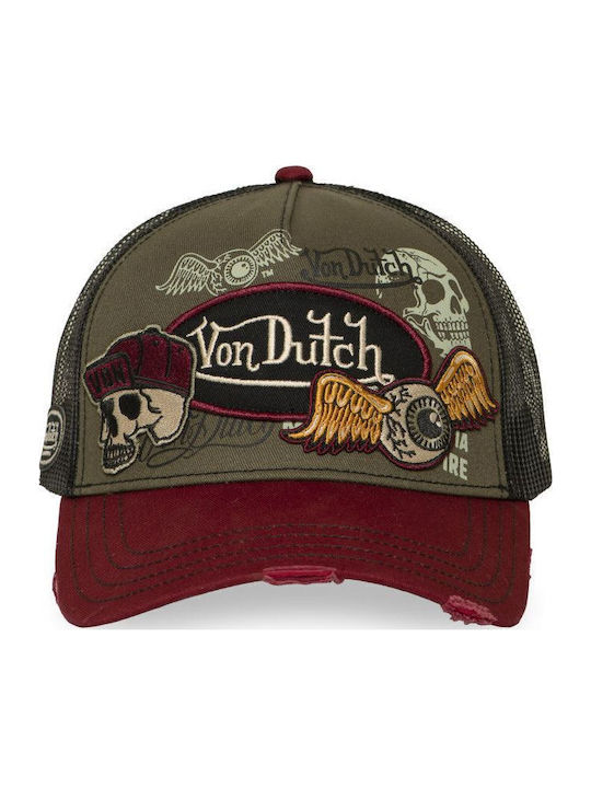 Von Dutch Trucker Cap Khaki Burgundy One Size Multicolour Von Dutch Trucker Cap Khaki Burgundy One Size Multicolour