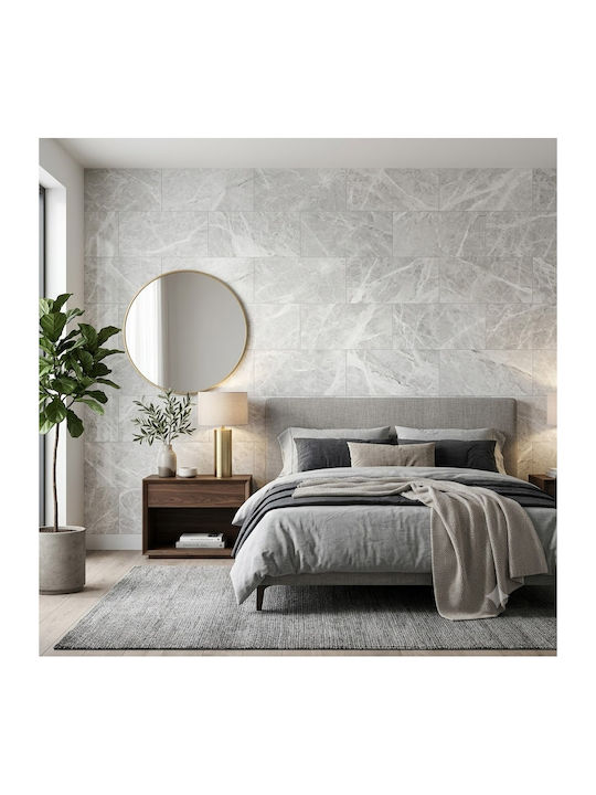 Panouri Decorative 3D De Perete Din PVC Autoadezive / Cu Adeziv Gri 30x60cm