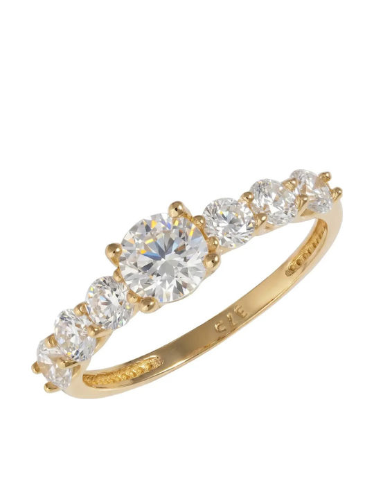 Inel Pentru Femei Cu Zircon Din Aur 9 Carate Inel Pentru Femei Cu Zircon Din Aur 9 Carate