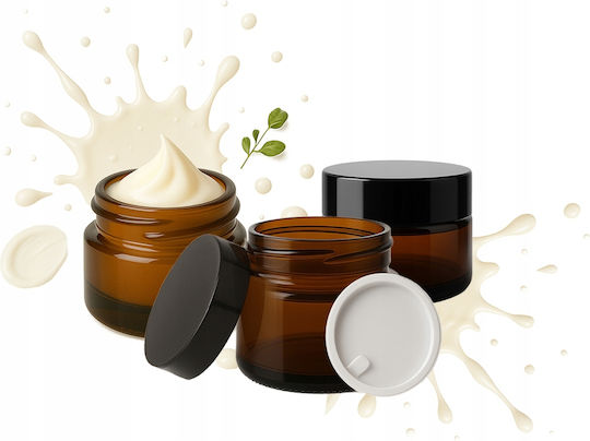5x Dunkles Glas Gefäß 5g Glas Gefäß Proben Creme Salbe