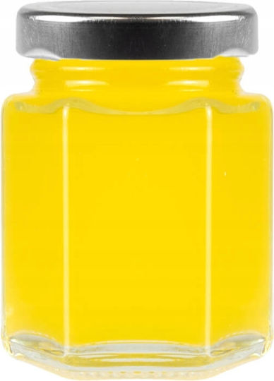 Sechseckiges Glas Gefäß 110 ml Gewürze Honig