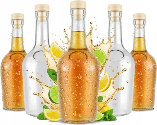 Set 40 Sticle de Sticlă Gloria 500ml Sticlă pentru Sucuri și Lichior + Capac