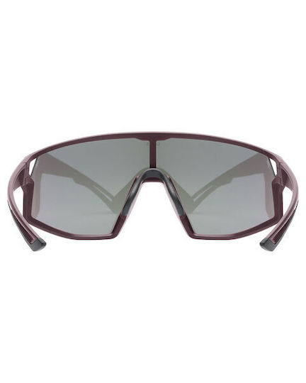 Uvex Cycling Glasses With Pink Frame And Mirror Lenses