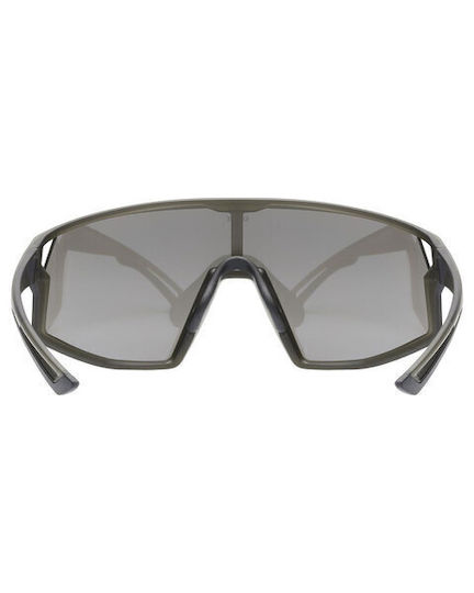 Uvex Cycling Glasses with Gold Frame and Dark Mirror Lenses