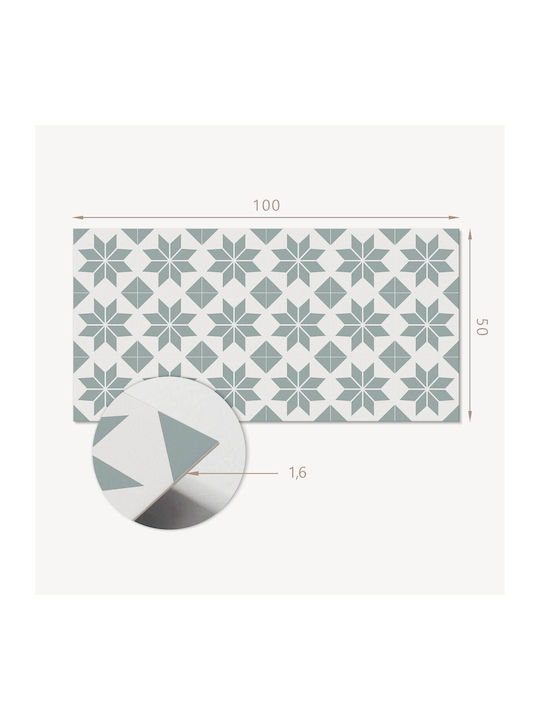 Decorative Vinyl Panel Graphics Kitchen Or Bathroom 100x50 Cm Geometric Floral Designs